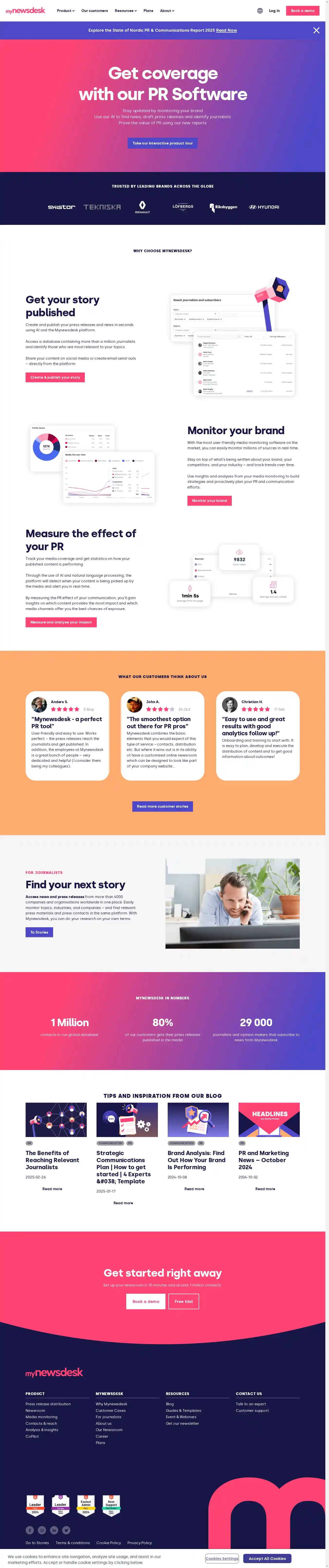 Desktop Screenshot for mynewsdesk.com