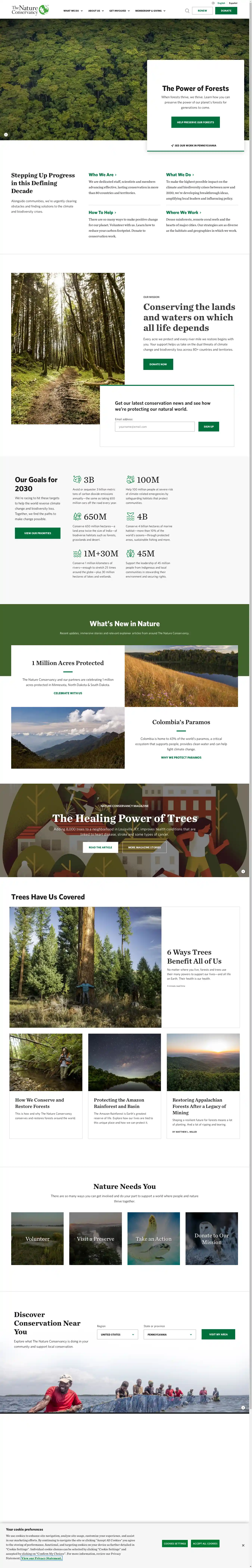 Desktop Screenshot for nature.org