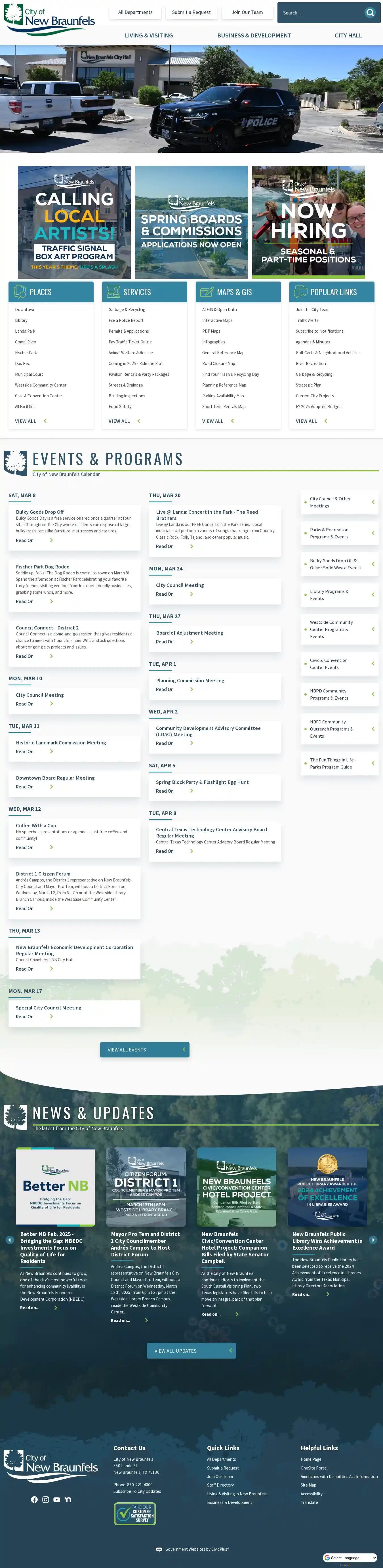 Desktop Screenshot for newbraunfels.gov