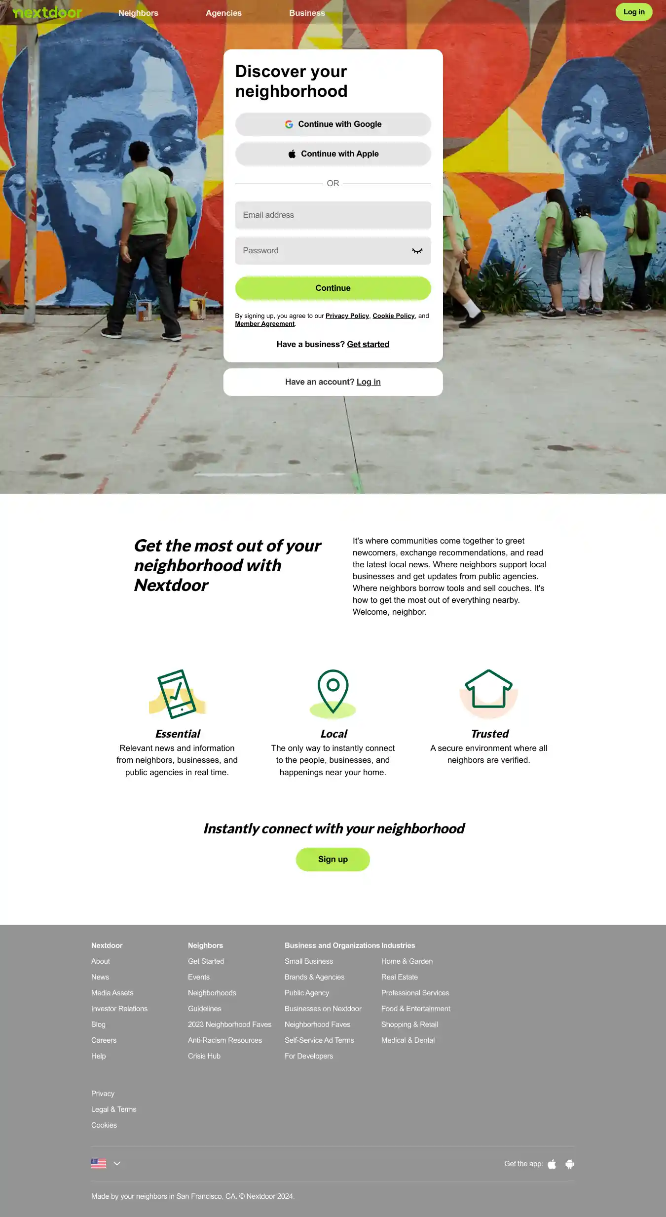 Desktop Screenshot for nextdoor.com