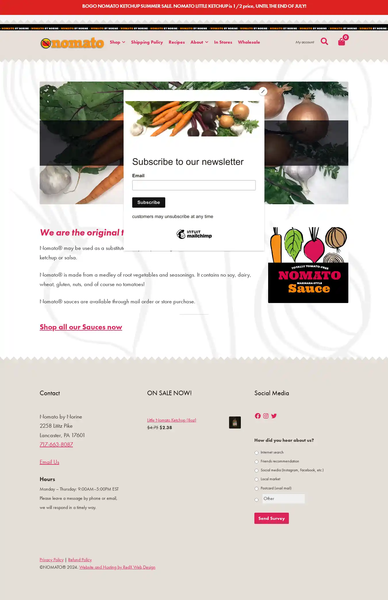 Desktop Screenshot for nomato.com