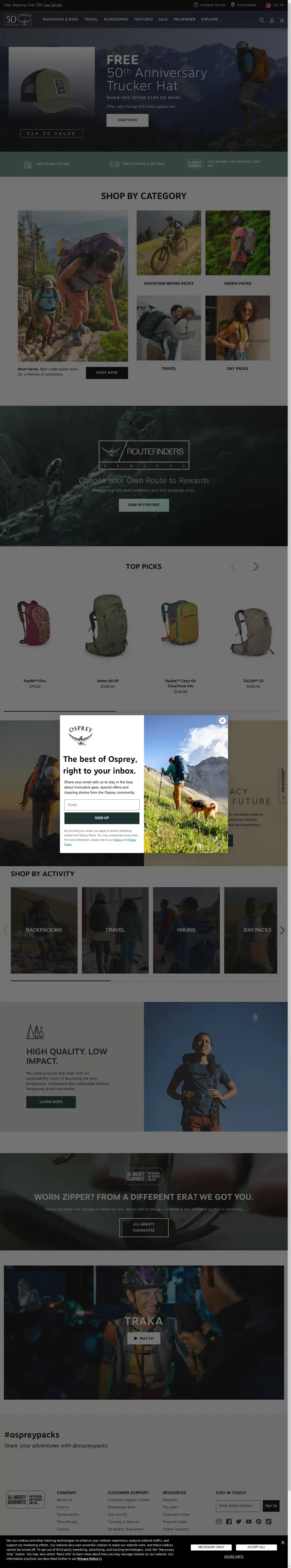 Desktop Screenshot for osprey.com