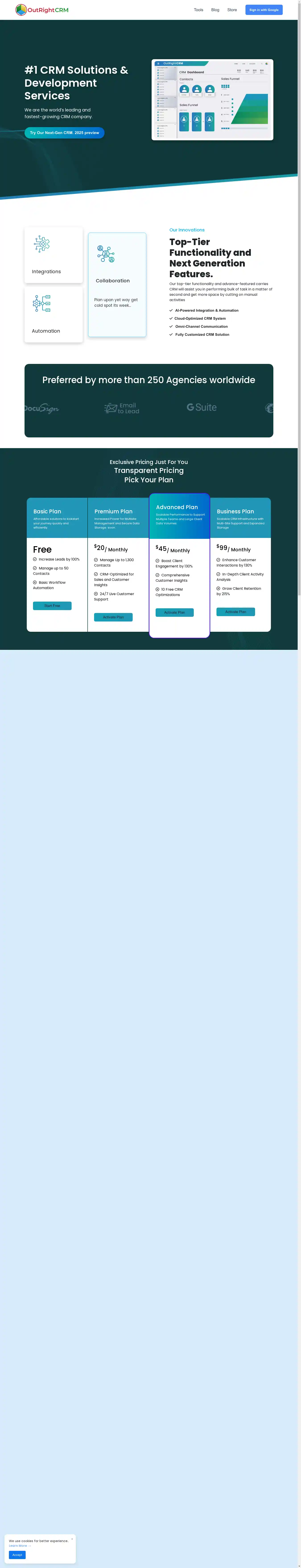 Desktop Screenshot for outrightcrm.com