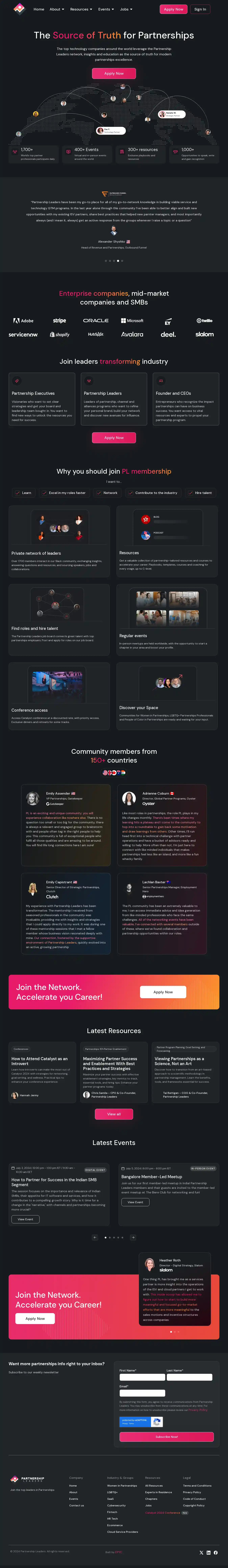 Desktop Screenshot for partnershipleaders.com