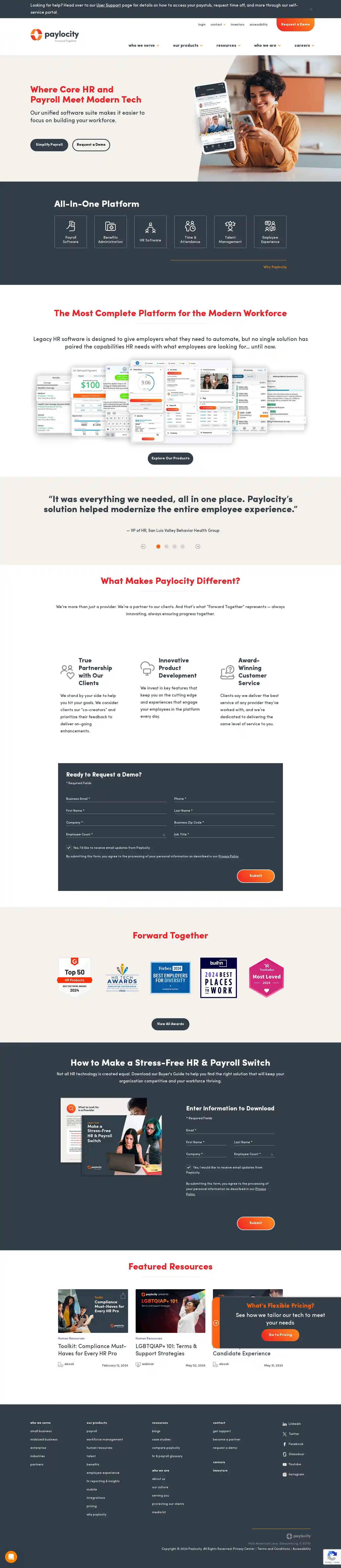 Desktop Screenshot for paylocity.com