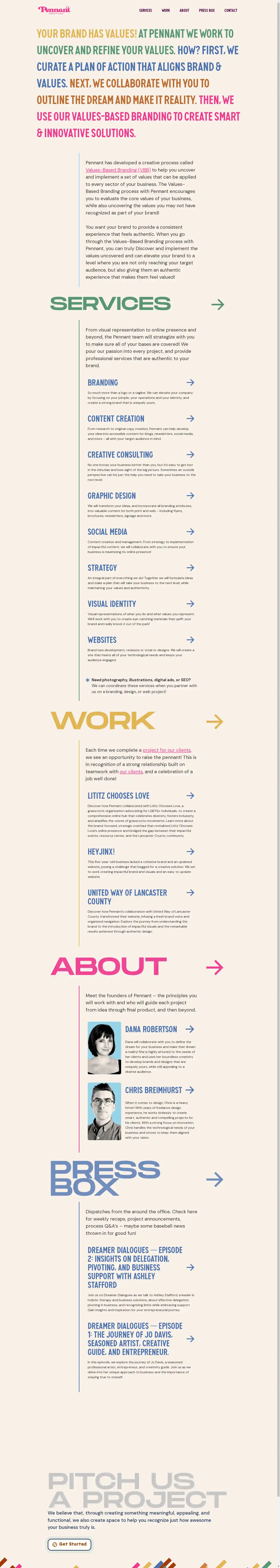 Desktop Screenshot for pennantcreatives.com