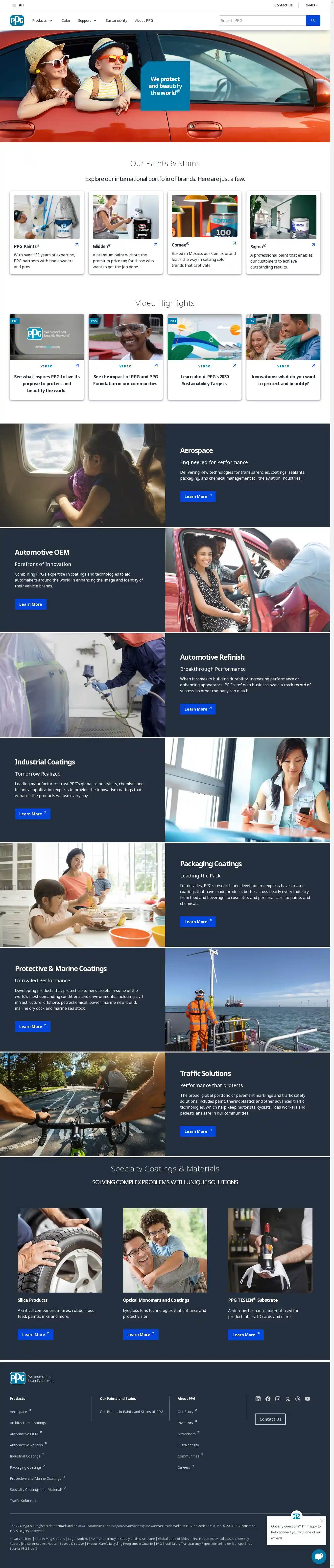 Desktop Screenshot for ppg.com