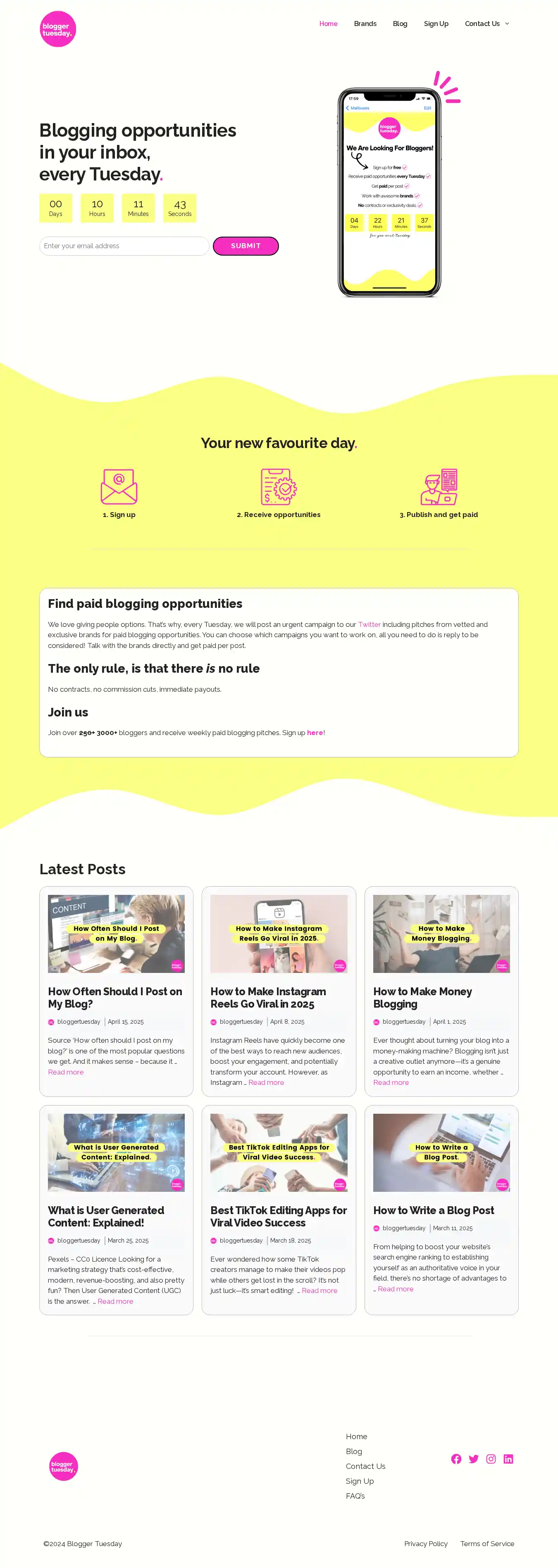 Desktop Screenshot for probloggertuesday.com