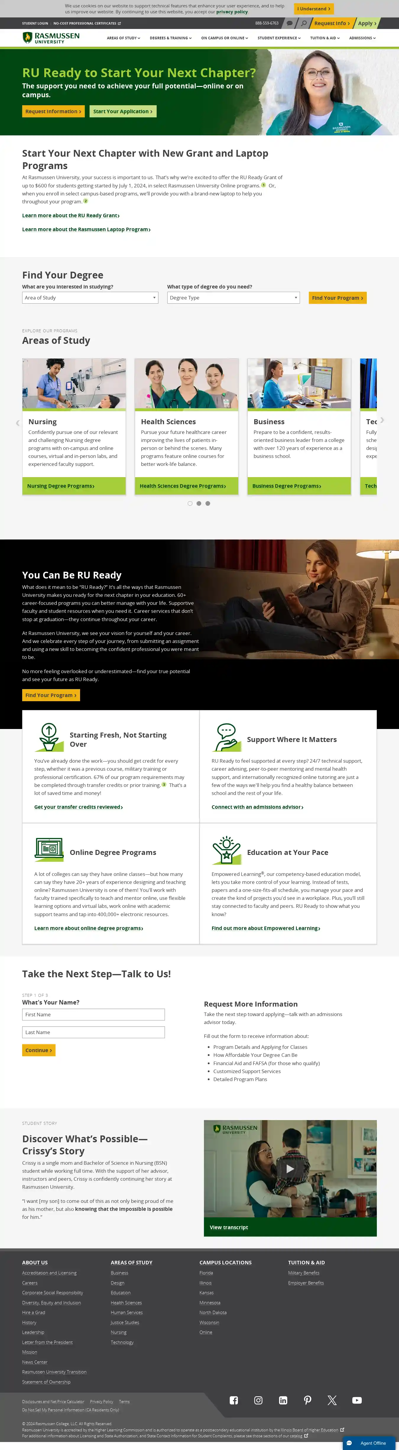 Desktop Screenshot for rasmussen.edu