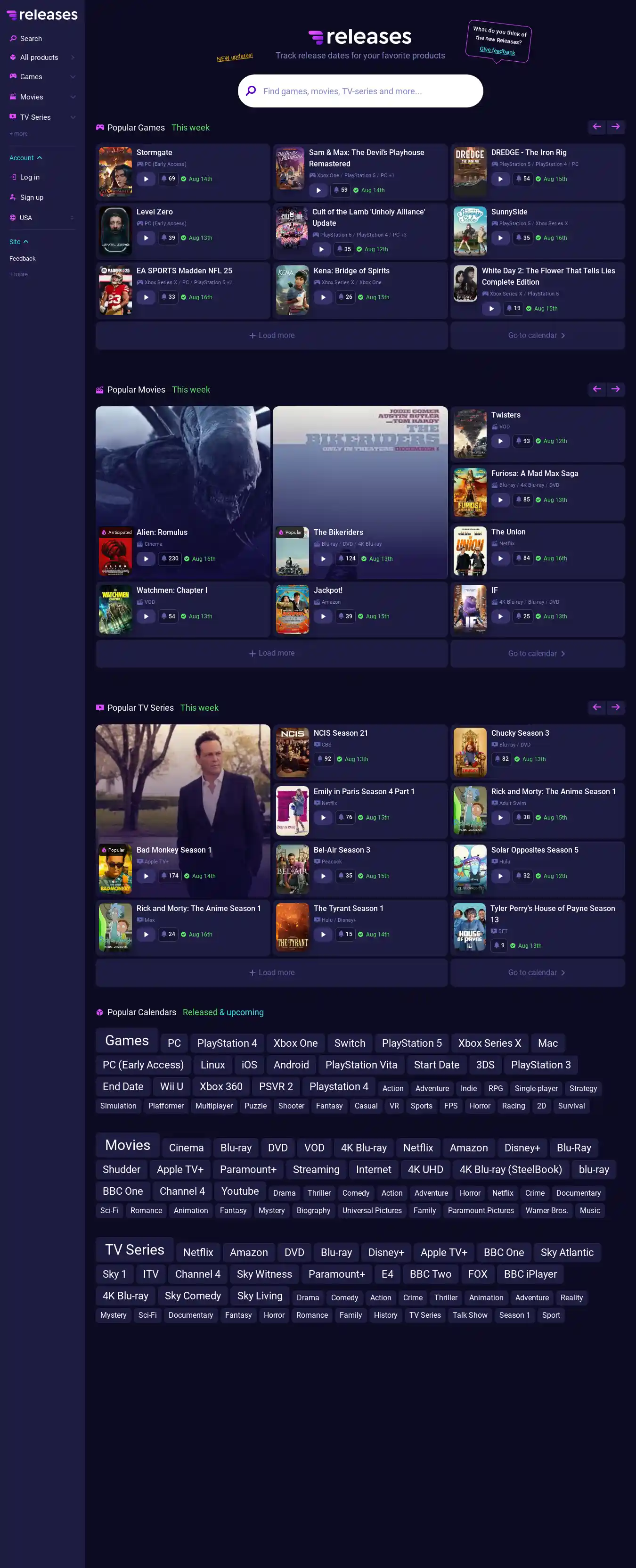 Desktop Screenshot for releases.com