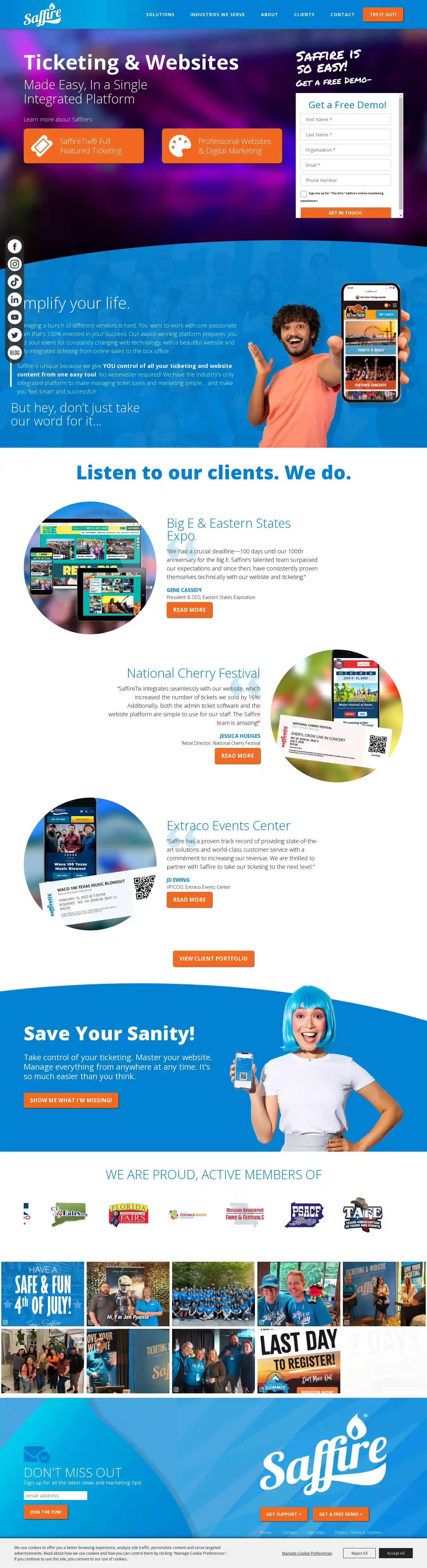 Desktop Screenshot for saffire.com