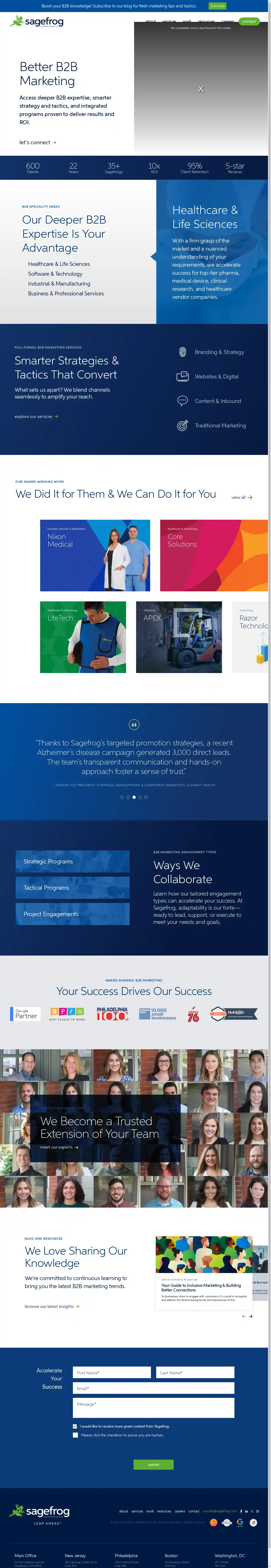 Desktop Screenshot for sagefrog.com