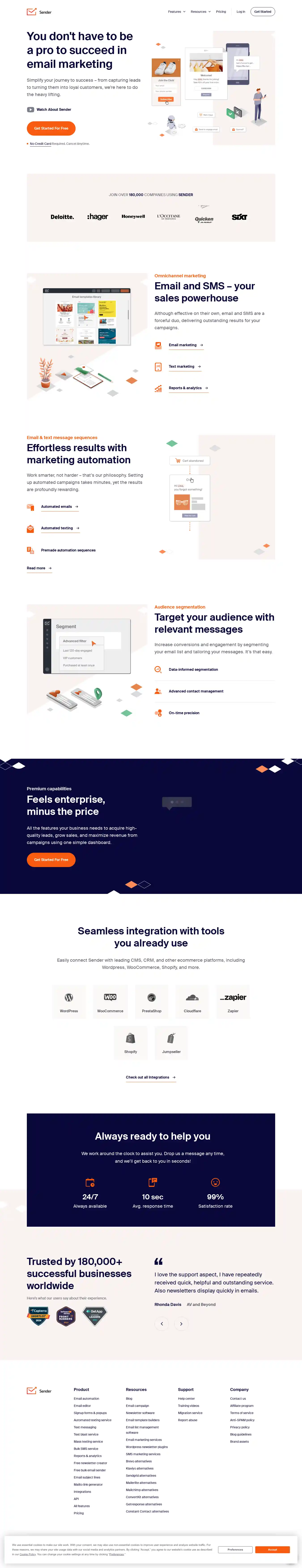 Desktop Screenshot for sender.net