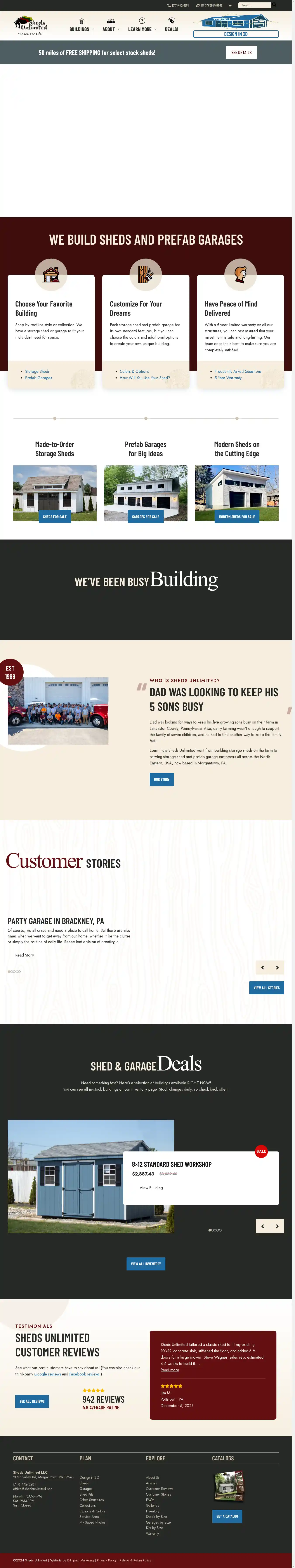 Desktop Screenshot for shedsunlimited.net
