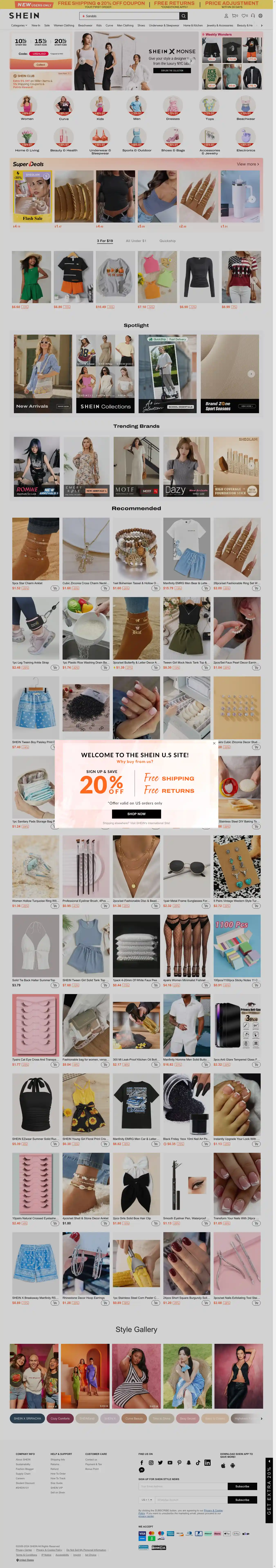 Desktop Screenshot for shein.com