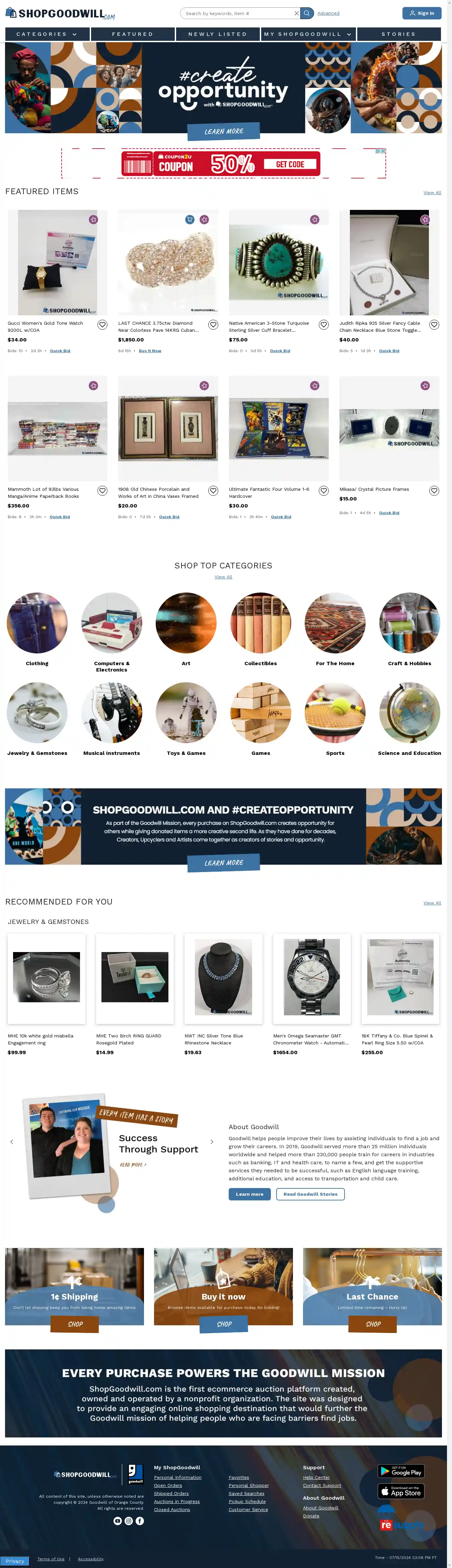 Desktop Screenshot for shopgoodwill.com