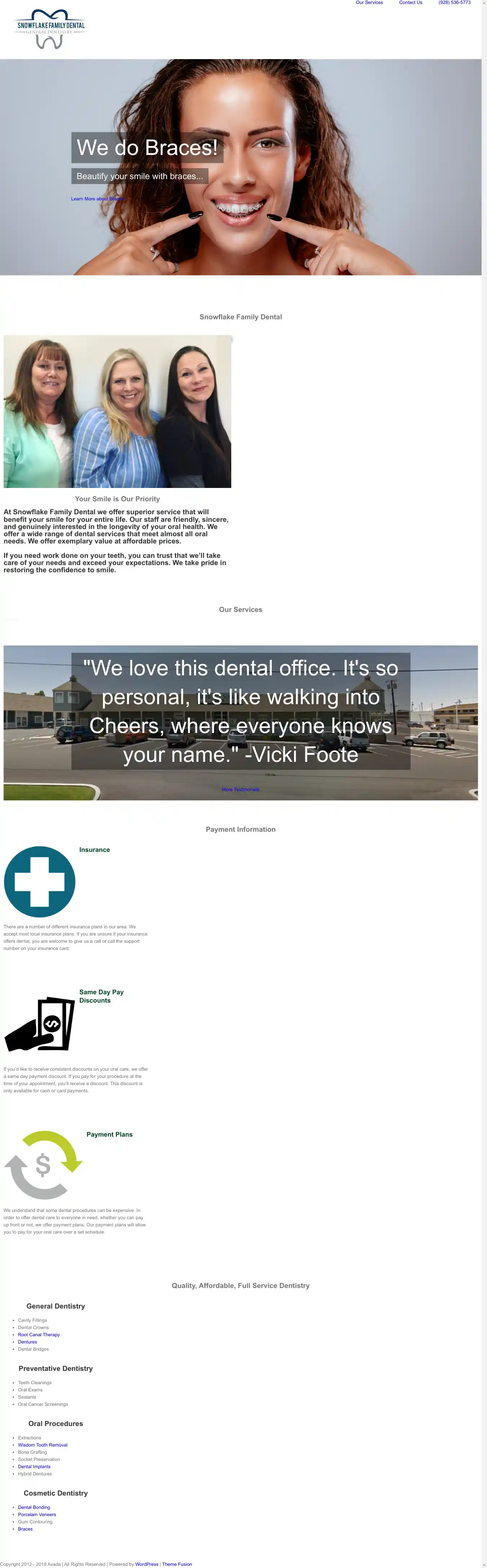 Desktop Screenshot for snowflakefamilydental.com