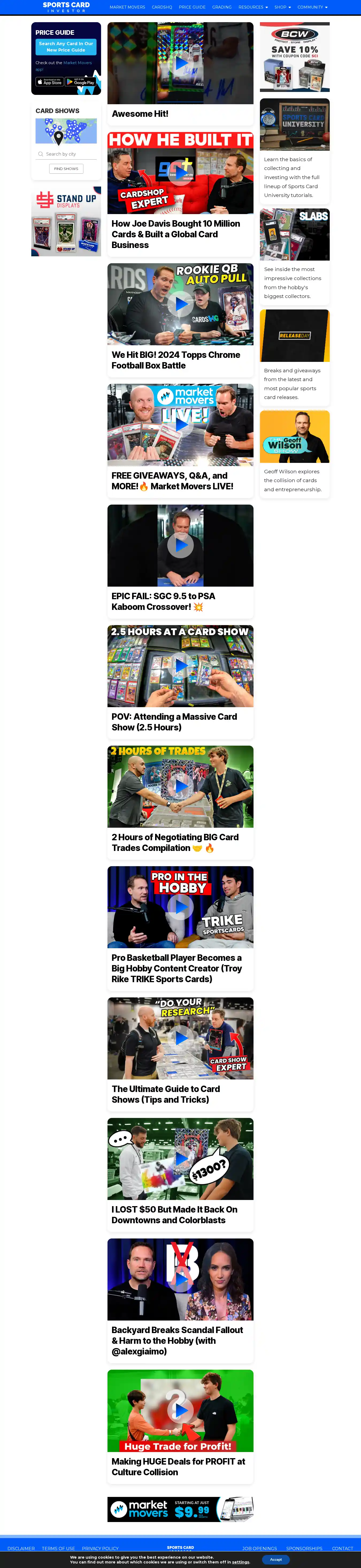 Desktop Screenshot for sportscardinvestor.com