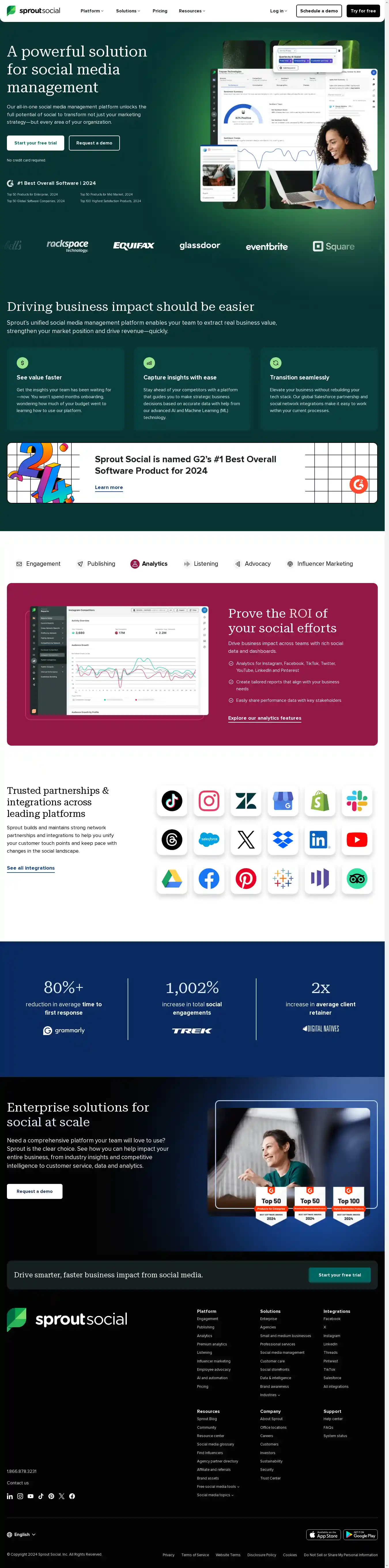 Desktop Screenshot for sproutsocial.com