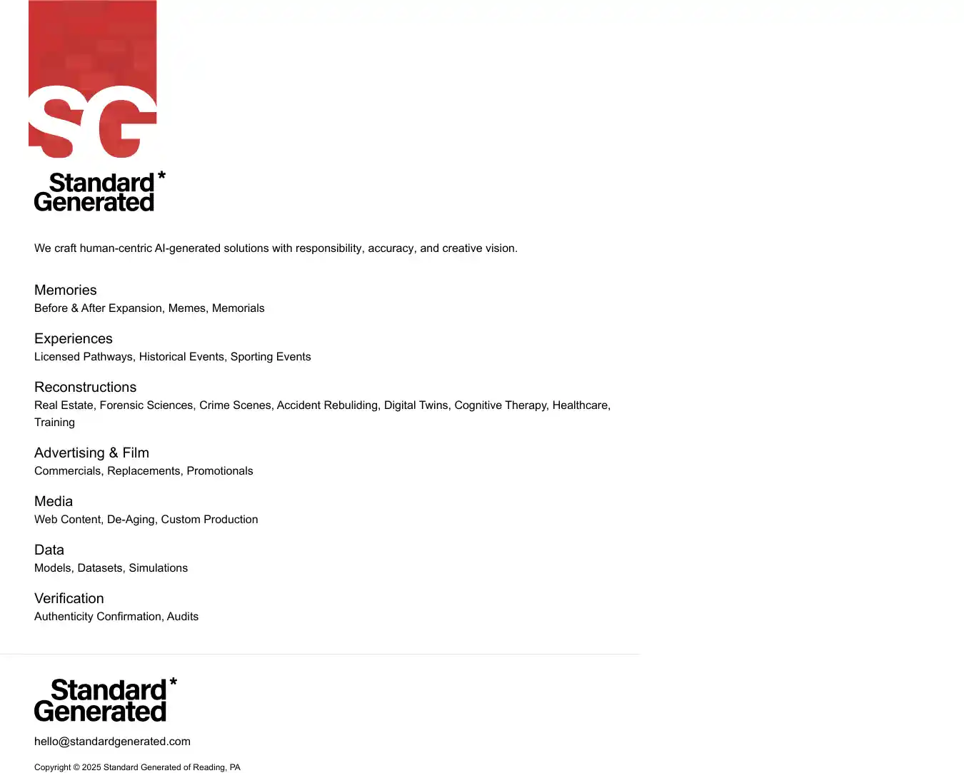 Desktop Screenshot for standardgenerated.com