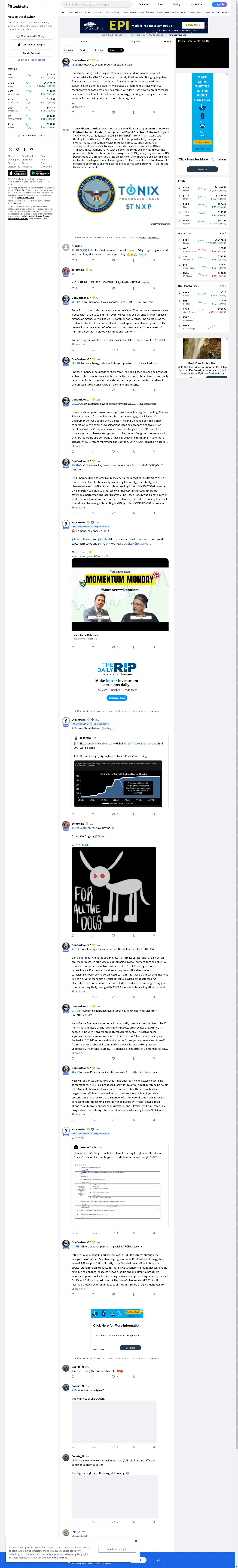 Desktop Screenshot for stocktwits.com