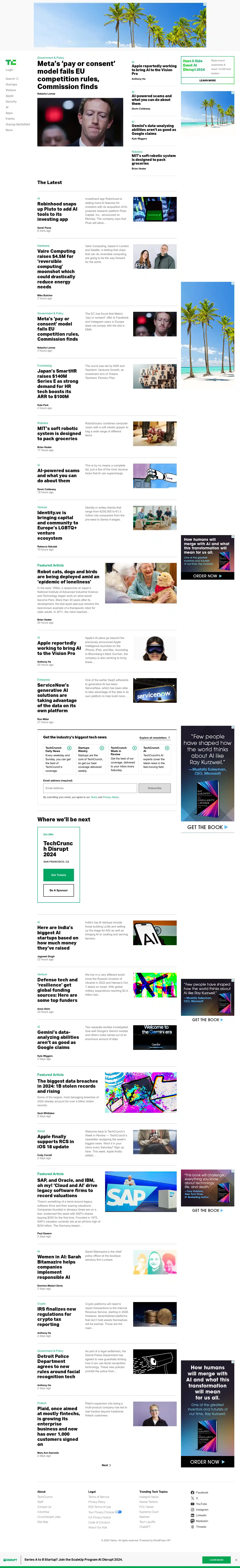 Desktop Screenshot for techcrunch.com