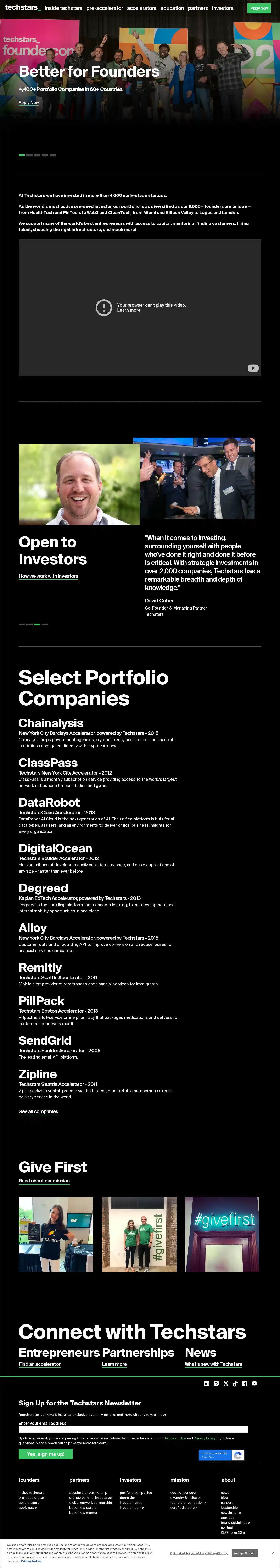 Desktop Screenshot for techstars.com