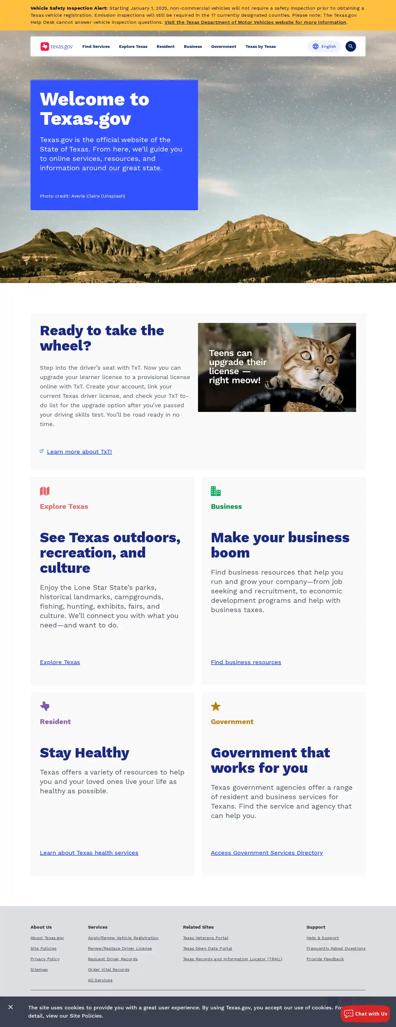 Desktop Screenshot for texas.gov