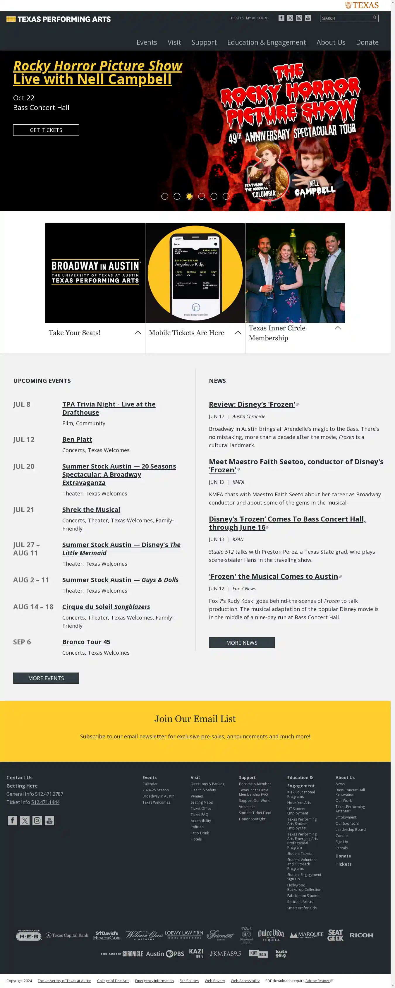 Desktop Screenshot for texasperformingarts.org