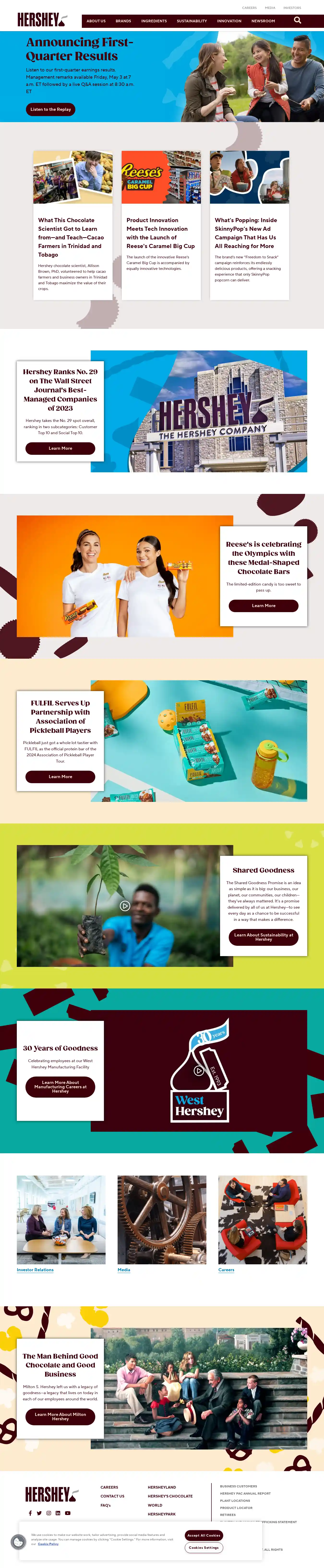 Desktop Screenshot for thehersheycompany.com