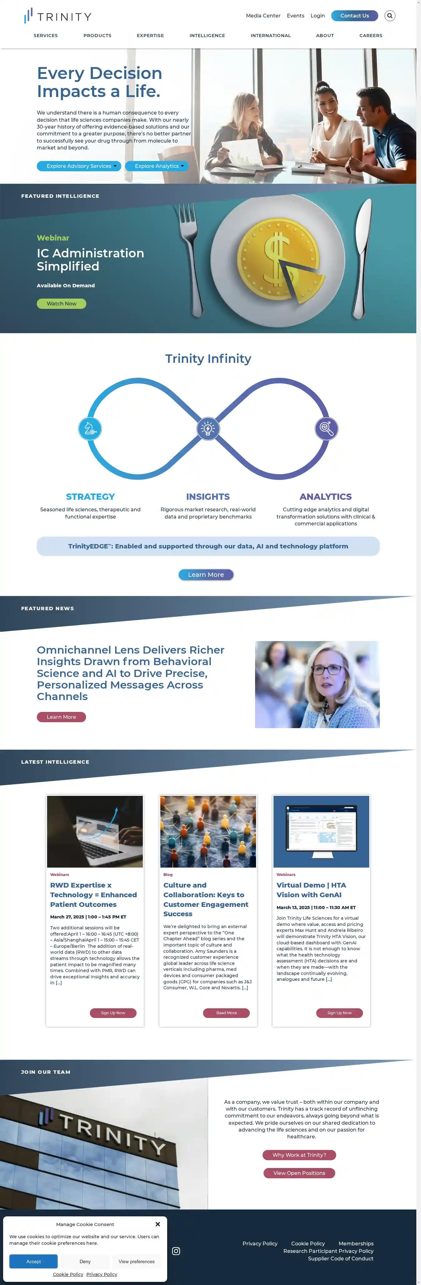 Desktop Screenshot for trinitylifesciences.com