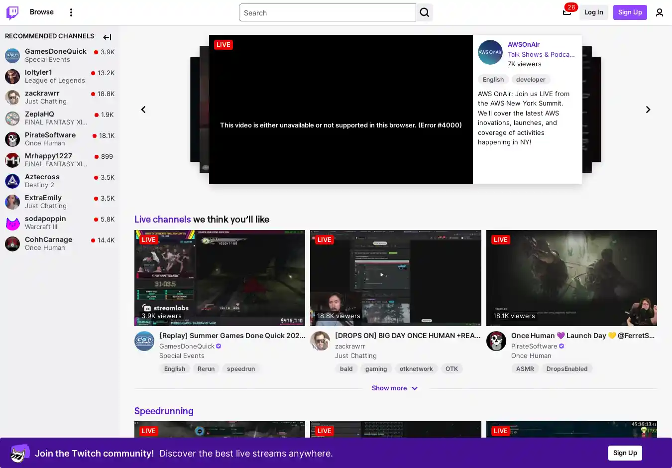 Desktop Screenshot for twitch.tv