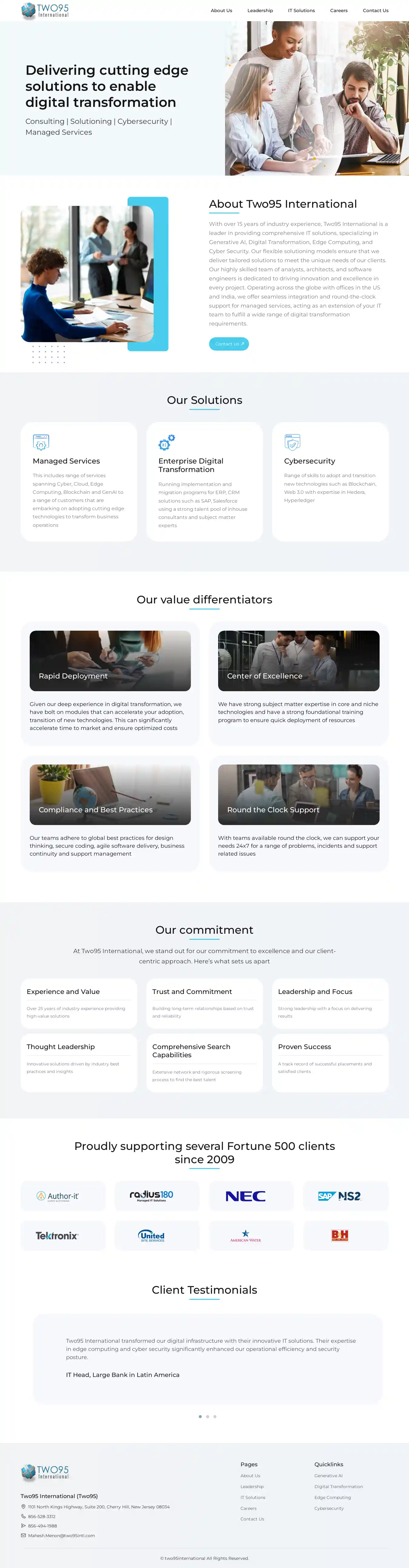 Desktop Screenshot for two95intl.com