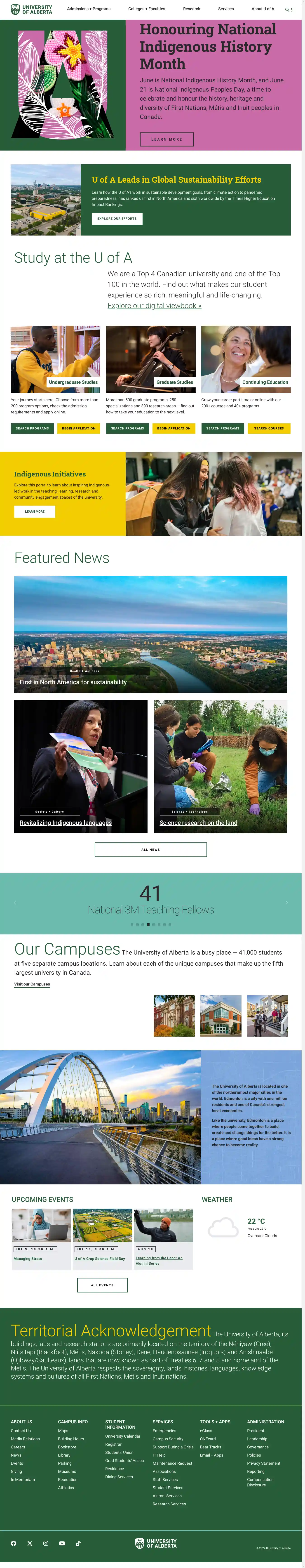 Desktop Screenshot for ualberta.ca