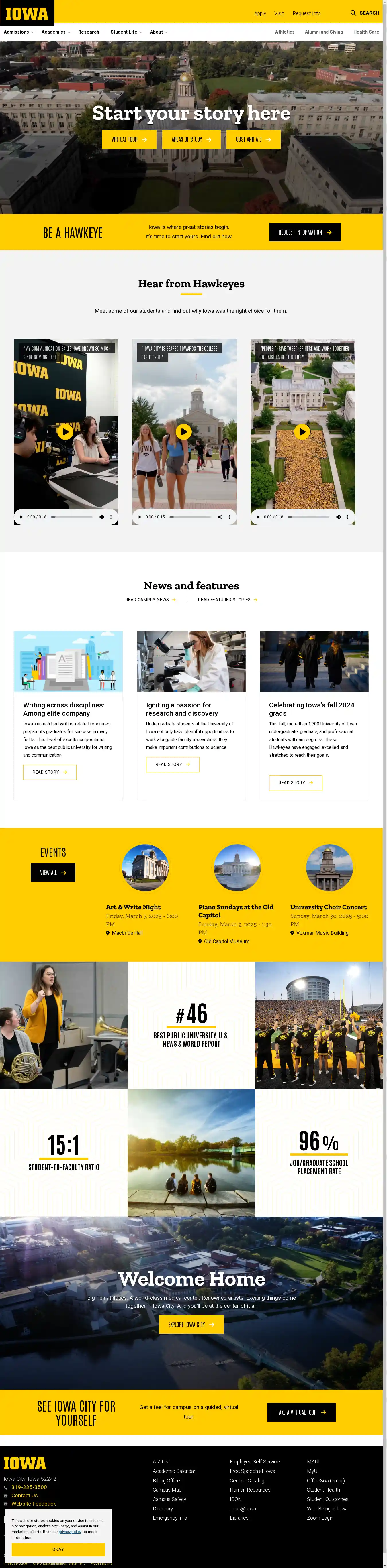 Desktop Screenshot for uiowa.edu