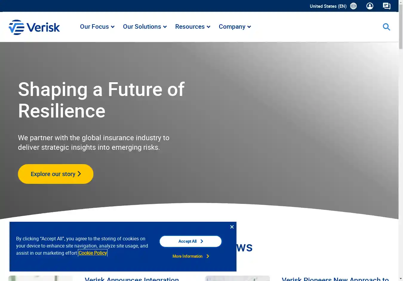 Desktop Screenshot for verisk.com