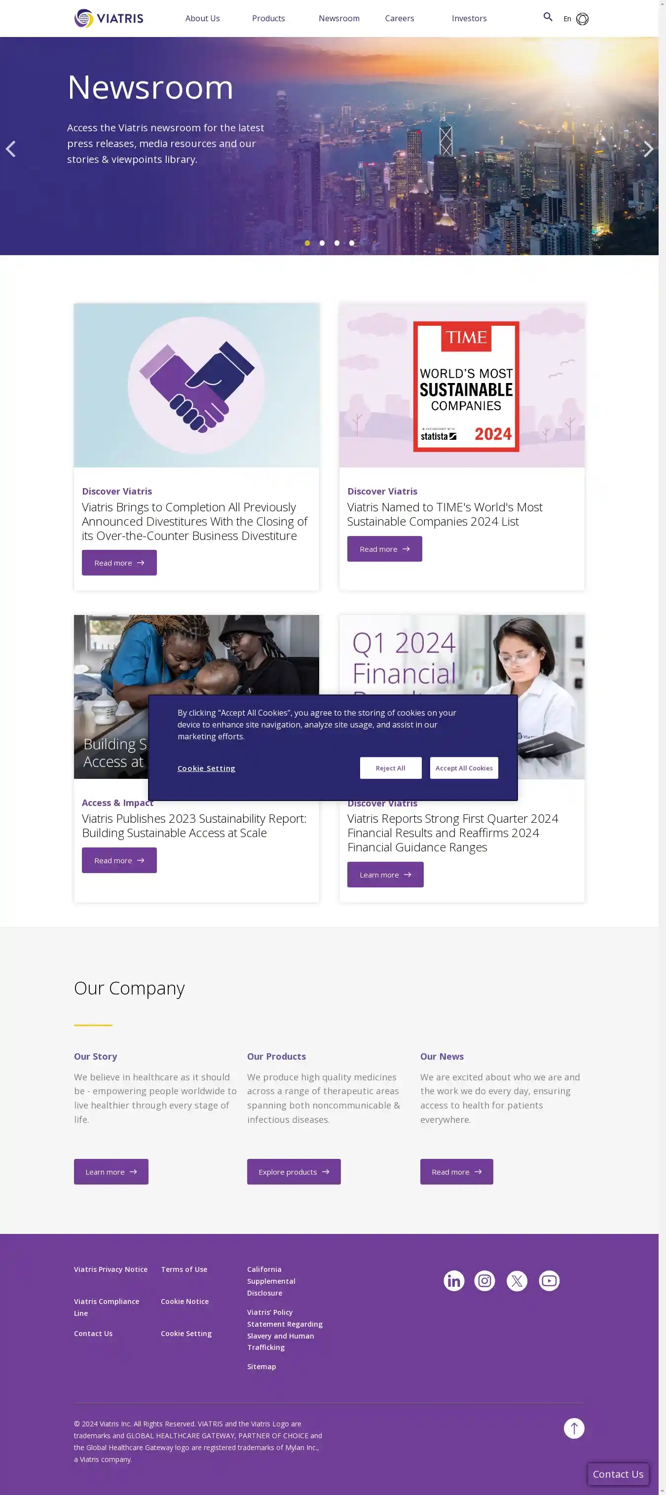 Desktop Screenshot for viatris.com
