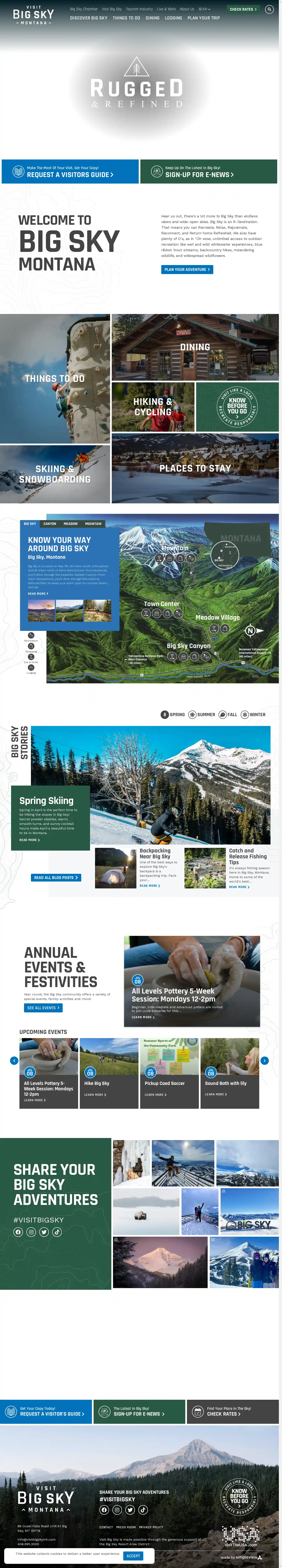 Desktop Screenshot for visitbigsky.com