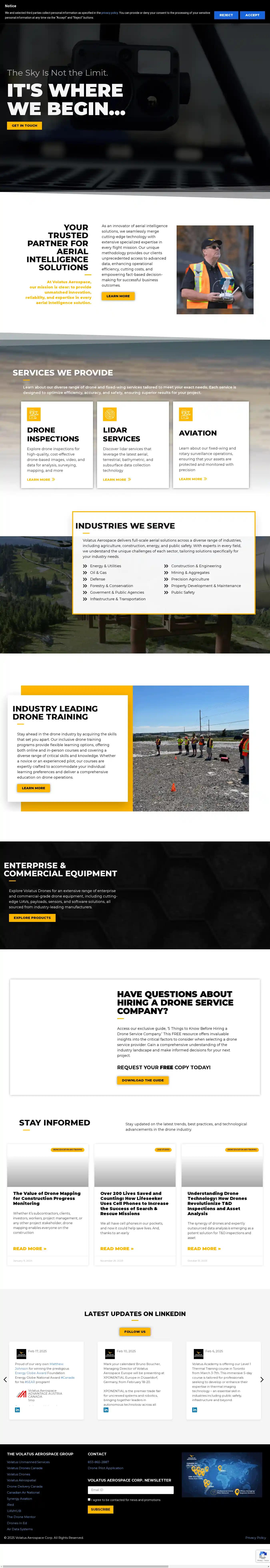 Desktop Screenshot for volatusaerospace.com