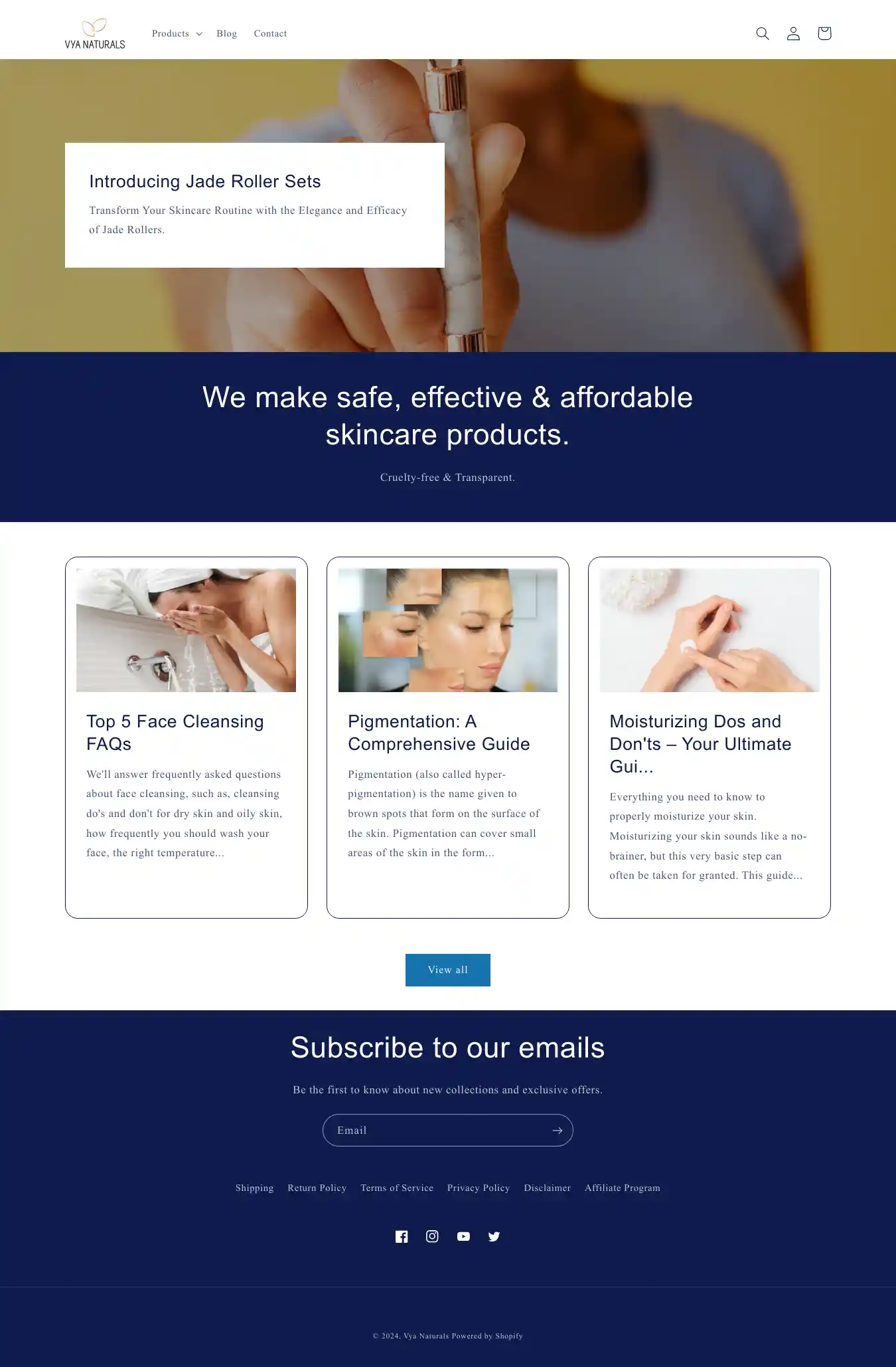 Desktop Screenshot for vyanaturals.com