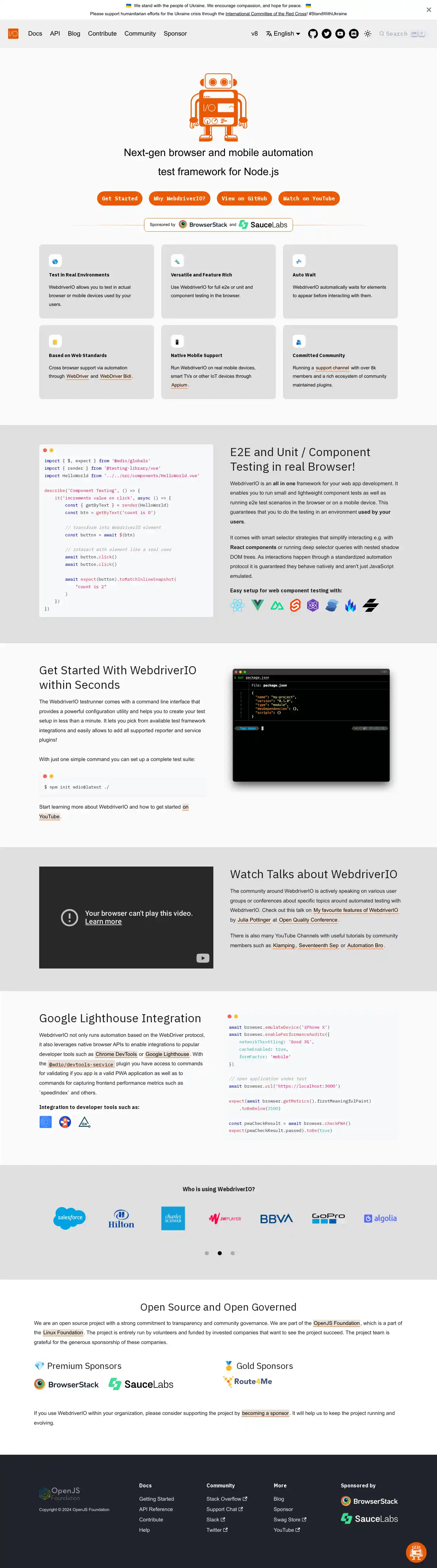 Desktop Screenshot for webdriver.io