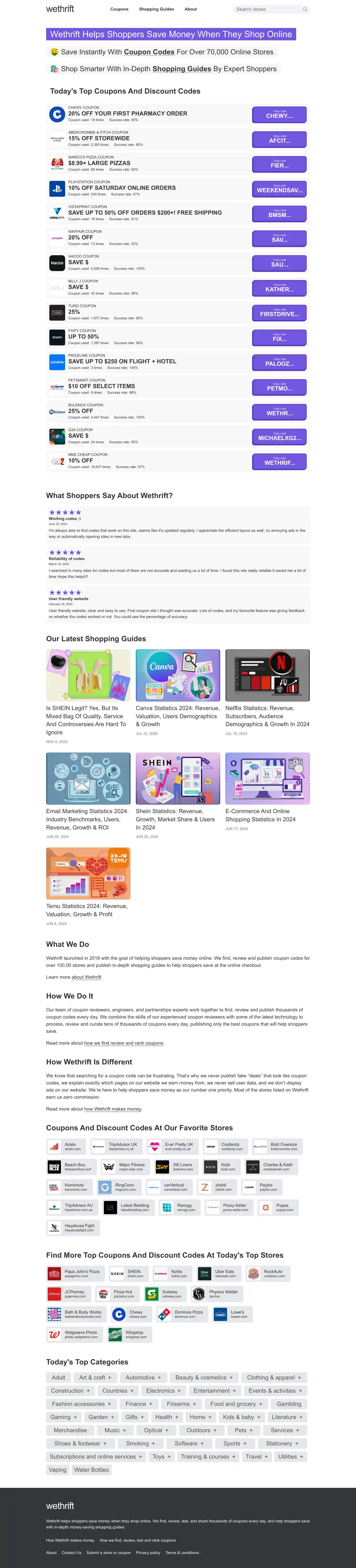 Desktop Screenshot for wethrift.com