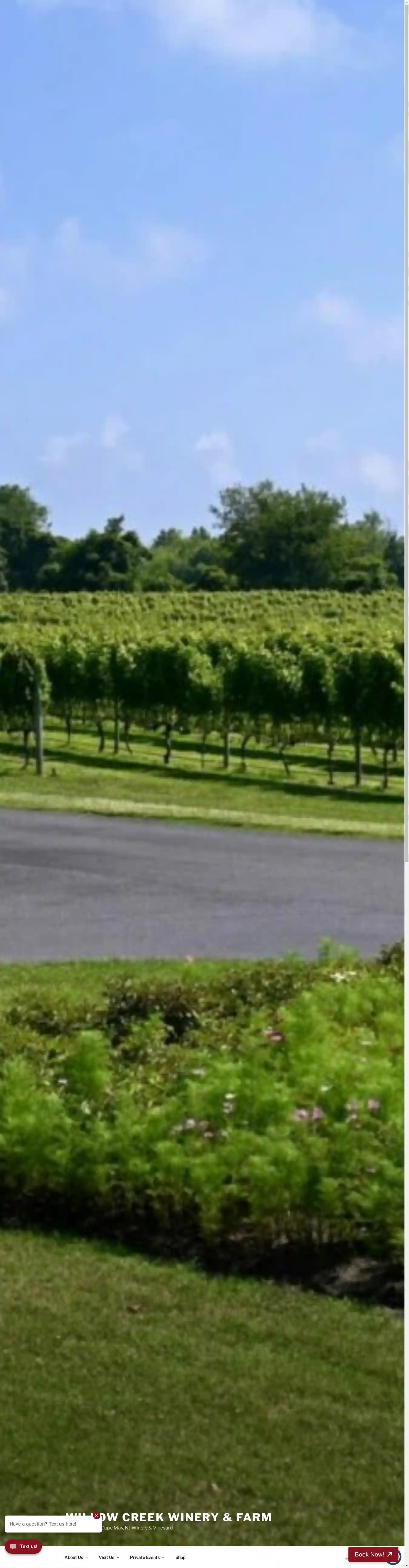 Desktop Screenshot for willowcreekwinerycapemay.com