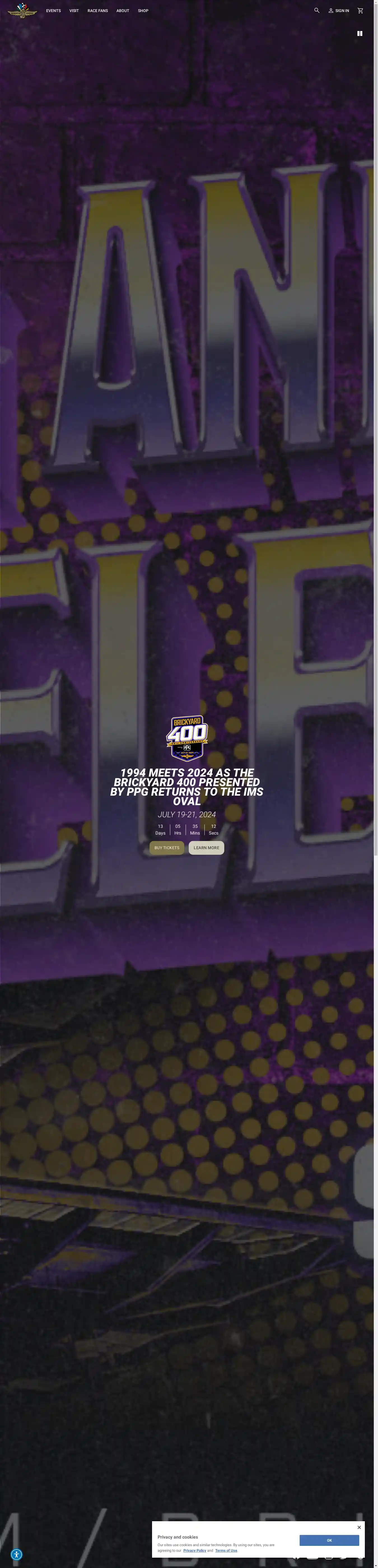 Desktop Screenshot for www.indianapolismotorspeedway.com