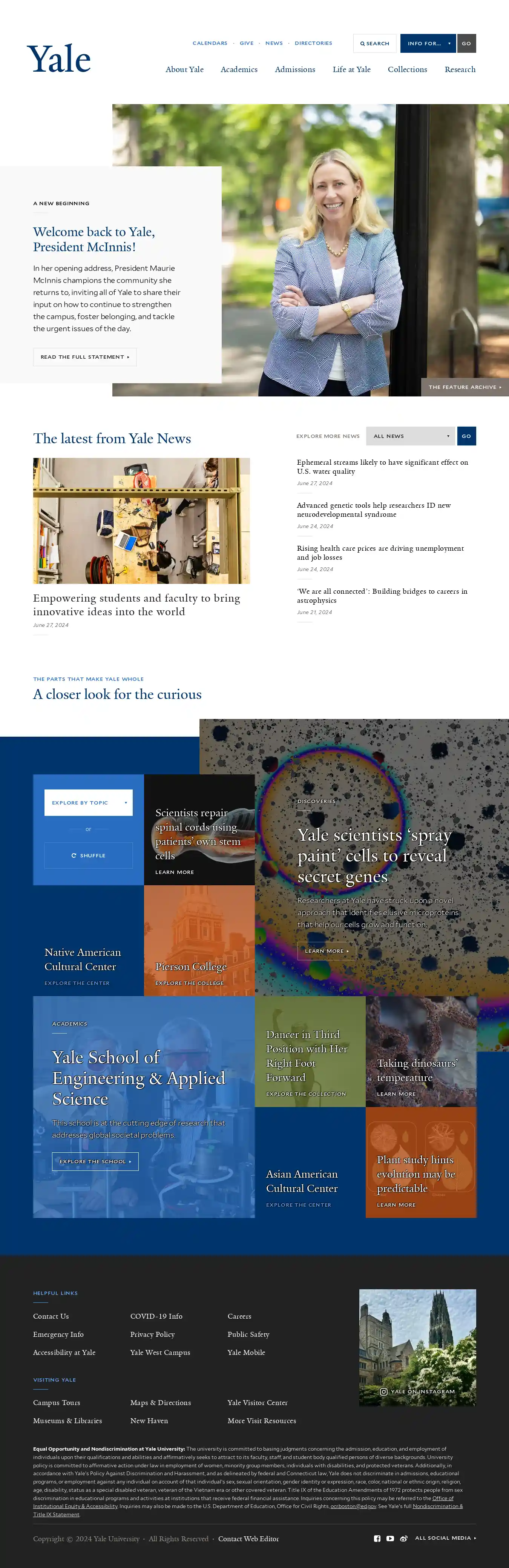 Desktop Screenshot for yale.edu